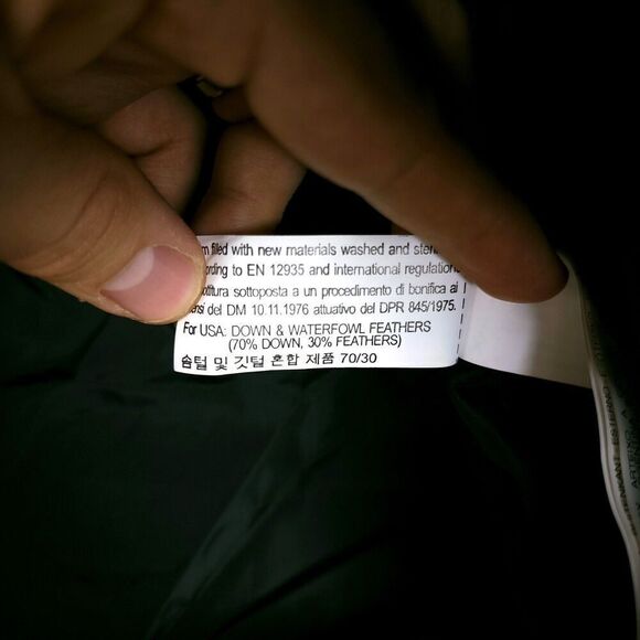 ZARA Fur Long Quilted Down Fill Puffer Jacket Parka Coat Emerald Medium Gorpcore - Picture 12 of 12